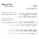 Ships of Troy - solo piano sheet music
