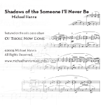 Shadows of the Someone I'll Never Be - solo piano sheet music thumbnail